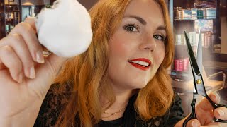 ASMR Deutsch Friseur 💈Flirty Barber Shop Roleplay 💈 Shaving amp Haircut Crinkly Foam Sounds [upl. by Anilatak]