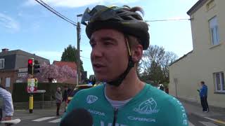 Bryan Coquard  Interview darrivée  De Brabantse Pijl  La Flèche Brabançonne 2018 [upl. by Animsaj210]