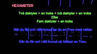 Versfötter och versmått HEXAMETER LIMERICK HAIKU [upl. by Maiocco]