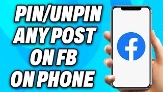 How To Pin or Unpin Any Post on Facebook on Phone 2024  Easy Fix [upl. by Keverian]