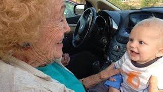 Great Grandma Meets Her Newest Great Grandson [upl. by Esinnej]