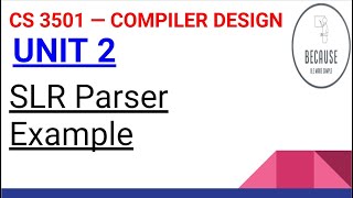 229 SLR Parser with Example in Tamil [upl. by Frannie660]