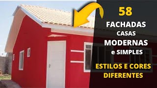 🏡 Descubra o PODER DA SIMPLICIDADE 58 FACHADAS DE CASAS MODERNAS  Vibrantes em Cores e Estilos [upl. by Satterlee219]