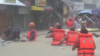 Typhoon Gaemi brings heavy rain to Manila forcing evacuation  REUTERS [upl. by Sabah]