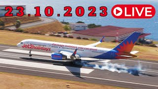 LIVE 2X Boeing 757 At Madeira Island Airport 23102023 [upl. by Orman]