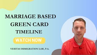 Marriage Based Green Card Timeline in 2024 [upl. by Nytram146]