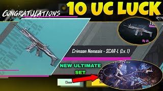 10 Uc Luck  Bgmi New Crimson Nemesis Crate Opening  Crimson Nemesis SCARL  Bgmi New Ultimate Set [upl. by Nadab347]