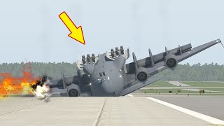 Military Aircraft C17 Crash Upside Down Due To Horrible Hurricane  XPlane 11 [upl. by Conti]