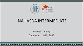 NAHASDA Intermediate  December 14 2022 [upl. by Anitirhc]