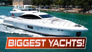 25 BIGGEST amp MOST EXPENSIVE Yachts at Haulover Inlet [upl. by Lednar]