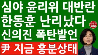 긴급 윤리위 결국 결론 못냈다 한밤 신의진 위원장 충격 발언 윤석열을 제명하라고 한동훈 난리났다 진성호의 직설 [upl. by Lellih711]