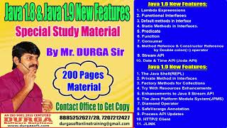 DURGA Sir Java 8 amp Java 9 Study Material [upl. by Itirahc]