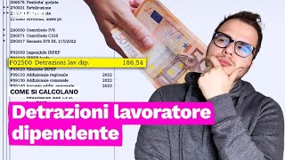 Detrazioni da lavoro dipendente 2024 come si calcola e quanto aumenta il netto [upl. by Gerhan]