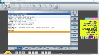 SiemensSinutrainforsinumerikoperate Tutorials  Simple Turning Operation  Part 4 [upl. by Shermy]