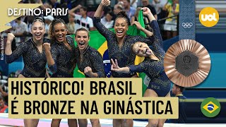 OLIMPÍADAS 2024 BRASIL ALCANÇA SEU MAIOR FEITO NA GINÁSTICA ARTÍSTICA BRONZE OLÍMPICO POR EQUIPES [upl. by Auhsot760]