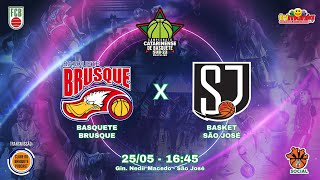 BASQUETE BRUSQUE x BASKET SÃO JOSÉ  CAMPEONATO CATARINENSE DE BASQUETE SUB22 MASCULINO 2024 [upl. by Egedan]