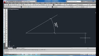 AutoCAD tutorial membuat garis dengan sudut kemiringan [upl. by Lekcar]