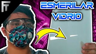 Como esmerilar un vidrio facil con polvo para esmerilar o carburo de silicio satinar vidrio facil [upl. by Ora]