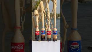 Cola vs Pepsi Big Bang with Mentos Which one will shoot higher [upl. by Ained]