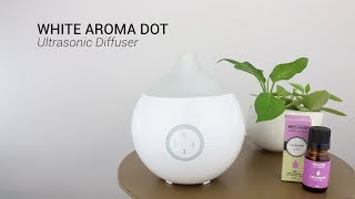 White Aroma Dot Ultrasonic Diffuser [upl. by Ahter]