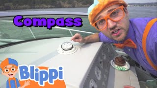 Blippi Explores a Boat  Kids Fun amp Educational Cartoons  Moonbug Play and Learn [upl. by Arimas996]