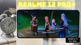 Realme 12 Pro Plus  Genshin Impact Gaming Battery Drain FPS Heat Test [upl. by Akeryt]