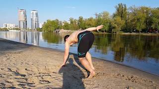 Slow motion sprint on the river beach  Vladyslav Heraskevych [upl. by Broadbent550]