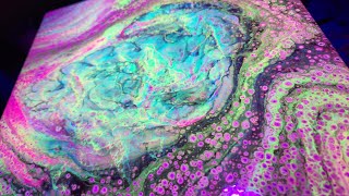 Neon Nights Creating a GlowintheDark Acrylic Pour Masterpiece [upl. by Lolanthe553]