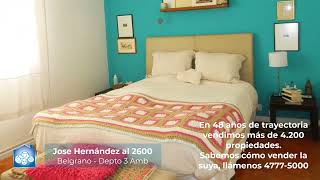 DEPARTAMENTO 3 AMBIENTES  Jose Hernandez al 2600  Belgrano [upl. by Irreg]