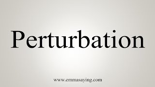 How To Say Perturbation [upl. by Nosecyrb940]