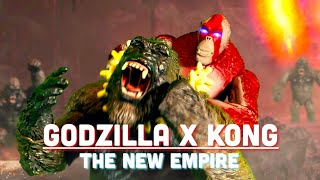 Godzilla x Kong The New Empire  Kong vs Skar King  Stop Motion [upl. by Ydniw849]