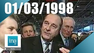 20H France 2 du 1er mars 1998  Jacques Chirac au Salon de lAgriculture  Archive INA [upl. by Enaj411]