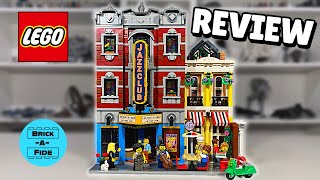 Lego Jazz Club Modular Building Review 10312 [upl. by Annoik]