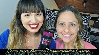 Como fazer shampoo desamarelador roxo [upl. by Obadias]