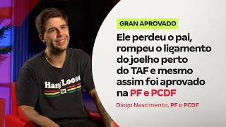 Ele perdeu o pai rompeu o ligamento do joelho perto do TAF e mesmo assim foi aprovado na PF e PCDF [upl. by Inalaehon]