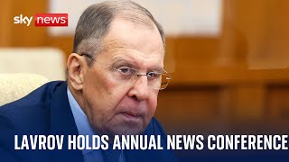 Russian Foreign Minister Sergei Lavrov holds annual news conference [upl. by Haakon]