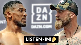 LISTENIN • Anthony Joshua amp Robert Helenius • WHAT WAS SAID during weigh in face off  DAZN Boxing [upl. by Sletten]