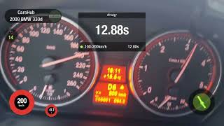 BMW 330D E91 380HP 770NM  Acceleration 0  200 kmh  DRAGY [upl. by Halian]