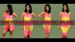 HOW TO MAKE A LOOSE DRESS FIT  NO SEW Last minute Tricks  Loose amp long dress hacks  Sukriti Saini [upl. by Tonl]