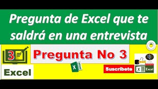 Pregunta de excel para entrevista Consultar datos para analisis [upl. by Eduam]