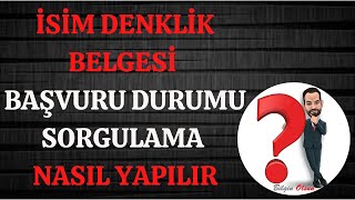 Ä°SÄ°M DENKLÄ°K BELGESÄ° BAÅVURU DURUMU SORGULAMA  NASIL YAPILIR  E DEVLET [upl. by Ardet]