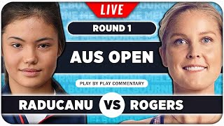 RADUCANU vs ROGERS • Australian Open 2024 • LIVE Tennis PlaybyPlay Stream [upl. by Takakura363]