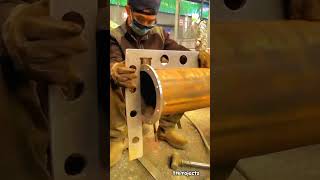 process of making valved pipe flanges  The job is easy with skills shorts job work [upl. by Raji]