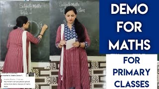 Demo of Maths for primary class Maths Demo [upl. by Yasibit]