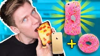 DIY Edible PIZZA amp DONUT iPhone Case  Collins Key [upl. by Ettenrahs]