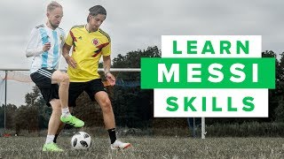 LEARN FIVE MESSI FOOTBALL SKILLS part 2  How to play like Lionel Messi [upl. by Troy]