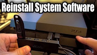 How to REINSTALL PS4 SYSTEM SOFTWARE EASY METHOD [upl. by Ainitsirhc486]