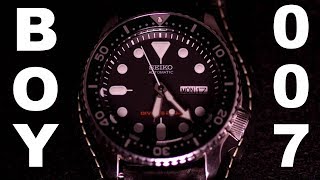 セイコーダイバーSKX007 ブラックボーイのラバーベルト交換は超絶難しかった 腕時計ベルト交換の小技あり [upl. by Johanan]