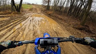 YZ250F on a Muddy Track [upl. by Odareg]