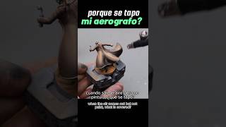 ¿porque solo sale aire de mi aerógrafo modelismo pinturademiniaturas miniaturepainting airbrush [upl. by Dolli]